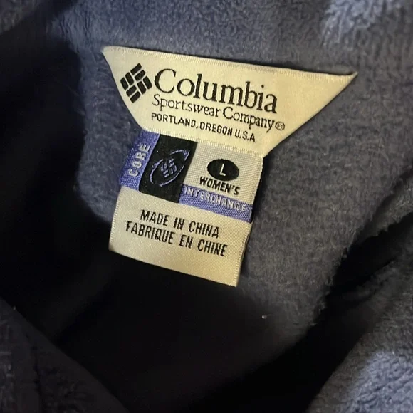 Women’s Columbia Zip Up Blue Jacket Size Large - Picture 2 of 3